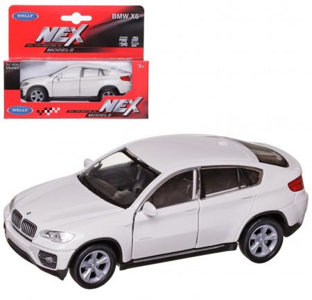 Welly Машинка BMW X6 металл 43617W-W белый