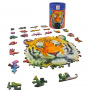 Фигурный деревянный пазл "ANIMAL ART" Тигр 108 деталей