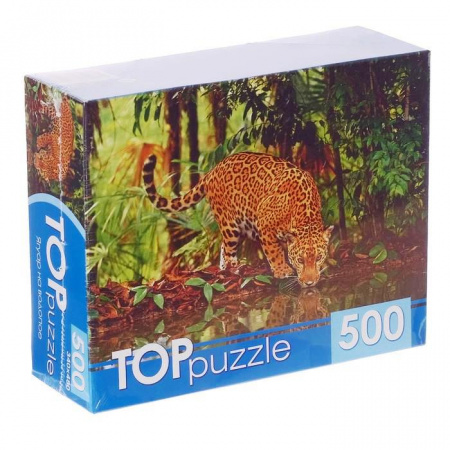 Рыжий кот. TOPpuzzle. Пазлы 500 эл. арт.6801Ягуар на водопое