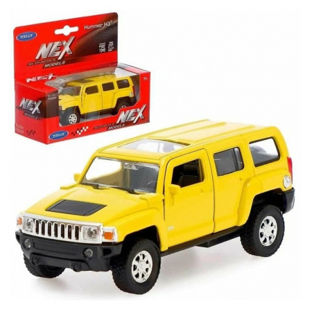 Welly Машинка Hummer H3 металл 43629W-Y желтый